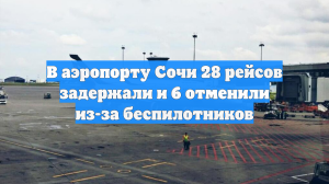 В аэропорту Сочи 28 рейсов задержали и 6 отменили из-за беспилотников