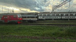 из окна поезда | депо Апрелевка со своими электричками