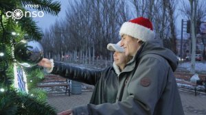 Новогодняя уличная ель «Деметра разноцветная» в г. Макеевка