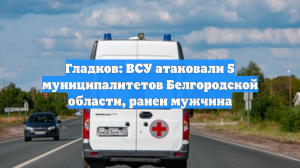 Гладков: ВСУ атаковали 5 муниципалитетов Белгородской области, ранен мужчина