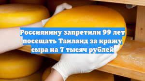 Россиянину запретили 99 лет посещать Таиланд за кражу сыра на 7 тысяч рублей