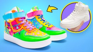 Великолепные поделки! 🤯👟 Как сделать скучные кроссовки суперстильными!