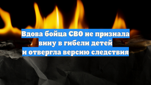 Вдова бойца СВО не признала вину в гибели детей и отвергла версию следствия
