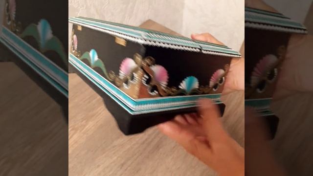 Точечная и текстурная роспись большой шкатулки смотреть онлайн