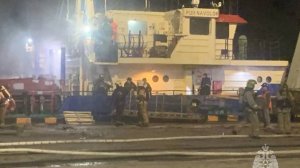 В Архангельске произошел пожар на сухогрузе Pur-Navolok