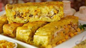 Теплый рулет для теплых встреч. КАРТОФЕЛЬНЫЙ РУЛЕТ С КУКУРУЗОЙ И ГРИБАМИ