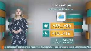 Погода в Старом Осколе на 1 сентября