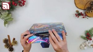 Новогодние коробки 2000гр. Металлизированная коробка «Северное Сияние 2.0» - упаковка для конфет