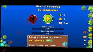 Прохожу уровень от друга в geometry dash!