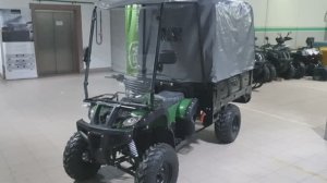 Электроквадроцикл грузовой с кабиной и тентом