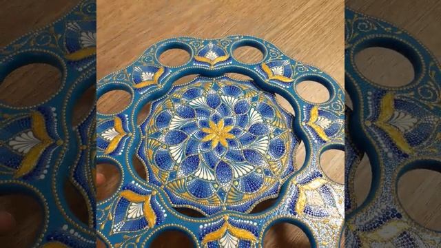 Точечная роспись пасхальной подставки для кулича и яиц смотреть онлайн