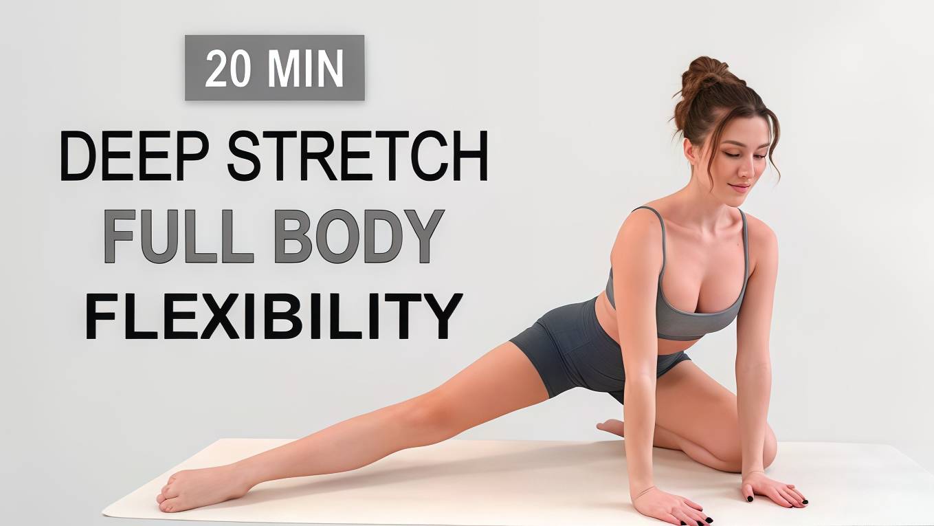 20-минутная глубокая растяжка всего тела для лучшей гибкости  глубокого снятия напряжения