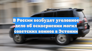 В России возбудят уголовное дело об осквернении могил советских воинов в Эстонии