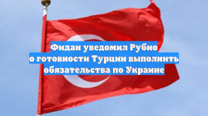 Фидан уведомил Рубио о готовности Турции выполнить обязательства по Украине