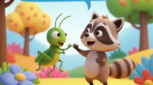 Маленький кузнечик и Енотик. Е.Клюева