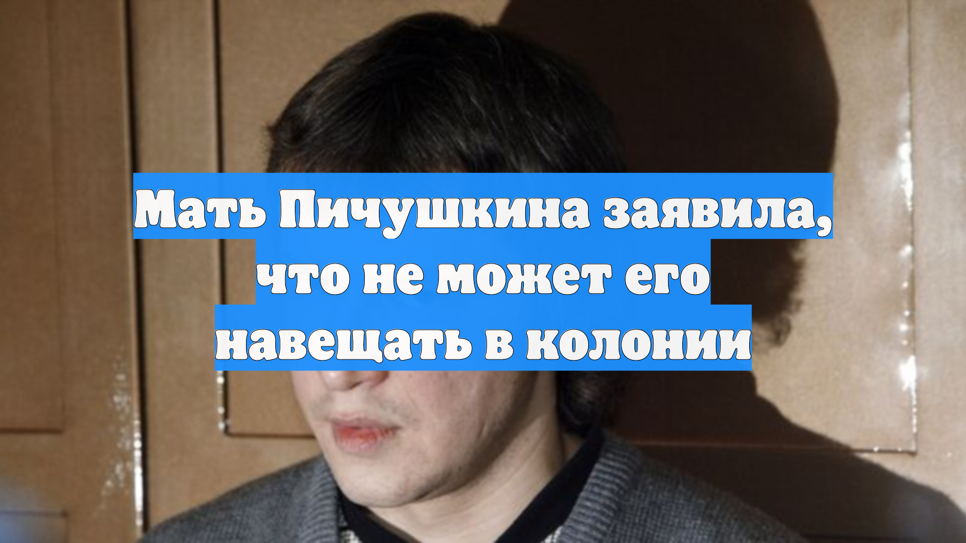 Мать Пичушкина заявила, что не может его навещать в колонии