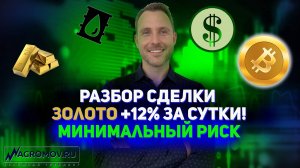 Золото +12 % за СУТКИ! Минимальный уровень риска! | Разбор сделок на реале | Технический анализ