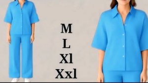 Выкройка женской повседневной рубашки и брюк.  Руководство по созданию выкройки для начинающих.