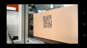 Печать QR-кода и логотипа на гофрокоробе | Маркиратор ALE