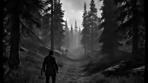 A dark sky cutting through space