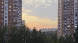 Краски неба на закате.