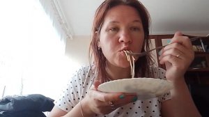 Мукбанг спагетти с фаршем на обед