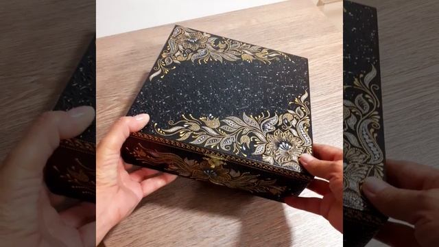 Точечная и текстурная роспись большой шкатулки смотреть онлайн