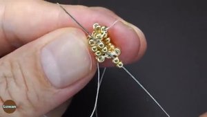 Серьги кубическими столбиками  от Luwan Beads World