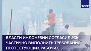 Власти Индонезии согласились частично выполнить требования протестующих рабочих