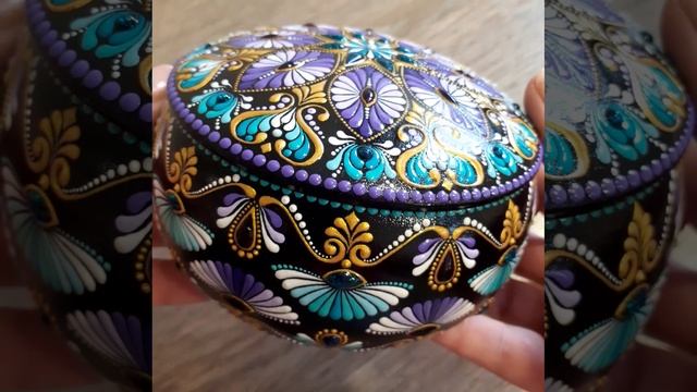 Шкатулка расписана в точечной и текстурной технике смотреть онлайн