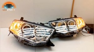 Светодиодные фары Mitsubishi Pajero Sport