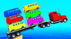 Веселые мультики про машинки. Автовоз и разноцветные автобусы для малышей!