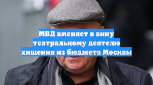 МВД вменяет в вину театральному деятелю хищения из бюджета Москвы