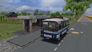 Поездка на ПАЗ-32054 по маршруту №21 по карте Весянка 1.3