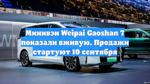Минивэн Weipai Gaoshan 7 показали вживую. Продажи стартуют 10 сентября