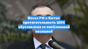 Посол РФ в Китае: притягательность ШОС обусловлена ее внеблоковой позицией