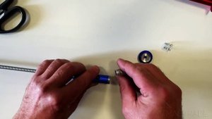 Щуп захват для предметов, магнитный гибкий с фонарем, металл, 600мм