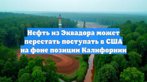 Нефть из Эквадора может перестать поступать в США на фоне позиции Калифорнии