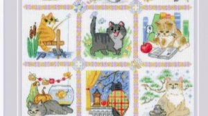 Вышивка крестиком от Риолис "Кошачий календарь" 9