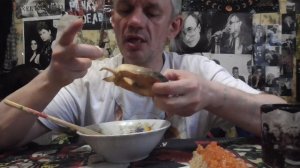 мукбанг картофельное пюре рыба красная горбуша бакложаны