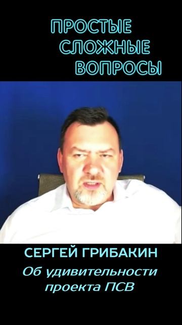 Сергей Грибакин - Об удивительности проекта ПСВ