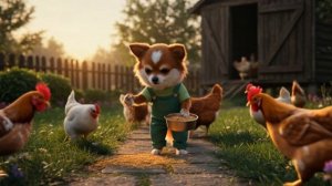 Little Chihuahua conquers the dacha: feeds chickens and harvests.