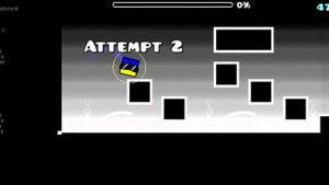 прохожу разные уровни в Geometry Dash