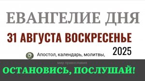 31 августа воскресенье Евангелие дня 2025 с толкованием #евангелие