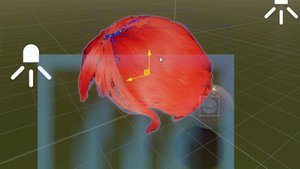 Unity3d симуляция волос.