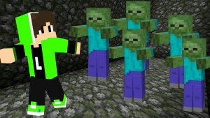 Паркур с монстрами ч просто ору от этого в майнкрафт