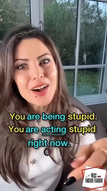 You Are Stupid Or You Are Being Stupid - Difference