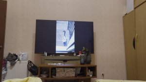 Сарделька смотрит телевизор