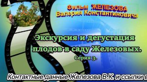 Экскурсия и дегустация  плодов в саду Железовых. Серия 3.