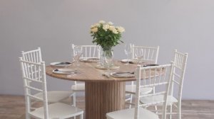 Круглый обеденный стол из массива, АРИЯ, 1.2 метра